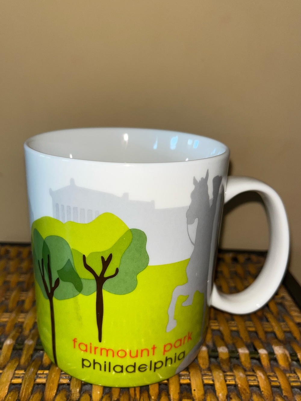 Starbucks Fairmount Park Philadelphia Scene Coffee Mug 18 oz